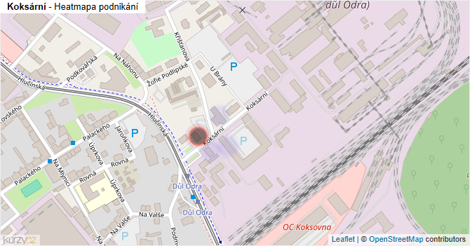 Koksární - mapa podnikání