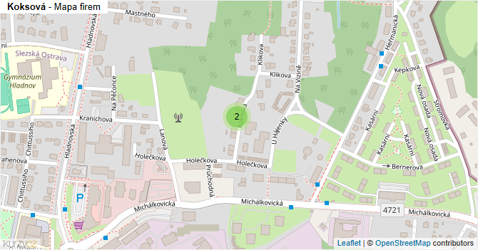 Koksová - mapa firem