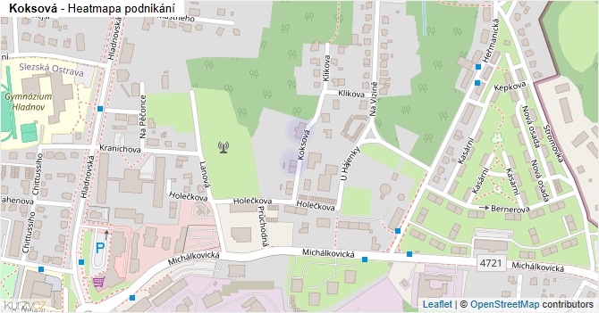 Koksová - mapa podnikání