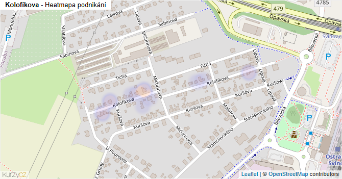 Kolofíkova - mapa podnikání
