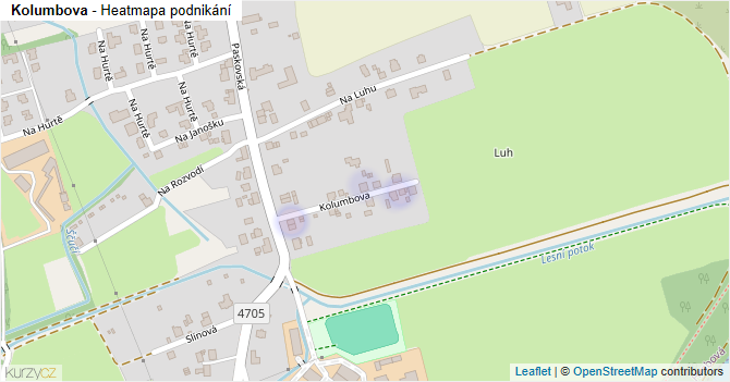 Kolumbova - mapa podnikání