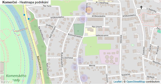 Komerční - mapa podnikání
