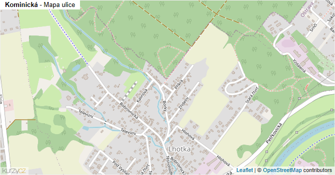 Kominická - mapa ulice