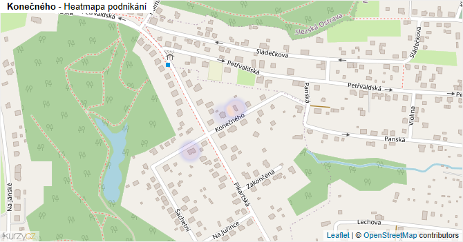 Konečného - mapa podnikání