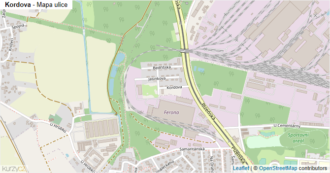 Kordova - mapa ulice
