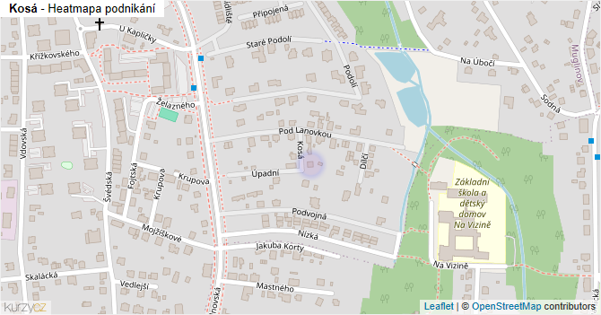 Kosá - mapa podnikání