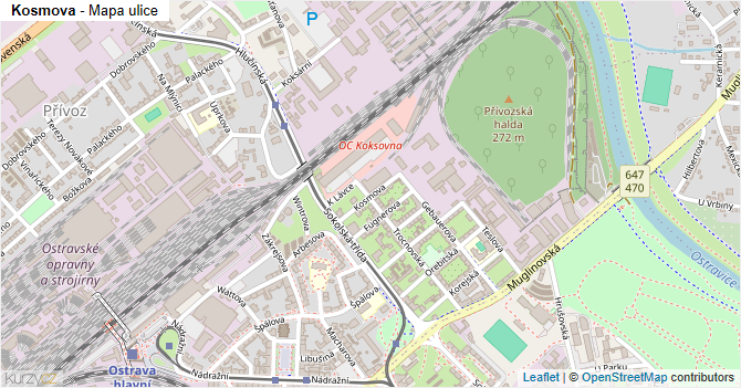 Kosmova - mapa ulice