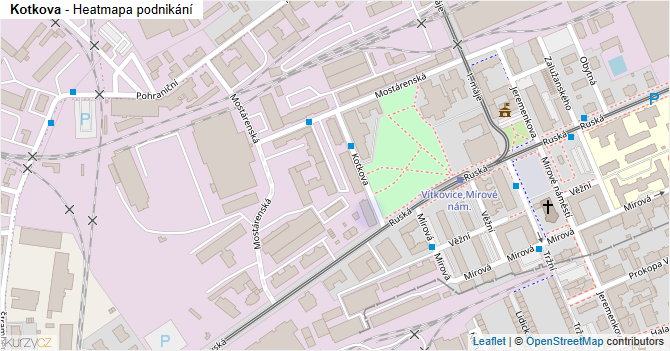 Kotkova - mapa podnikání