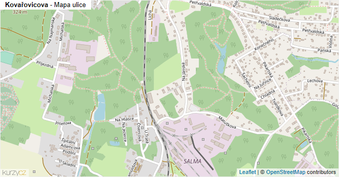 Kovařovicova - mapa ulice
