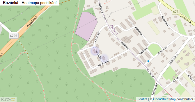 Kozácká - mapa podnikání