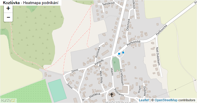 Kozlůvka - mapa podnikání