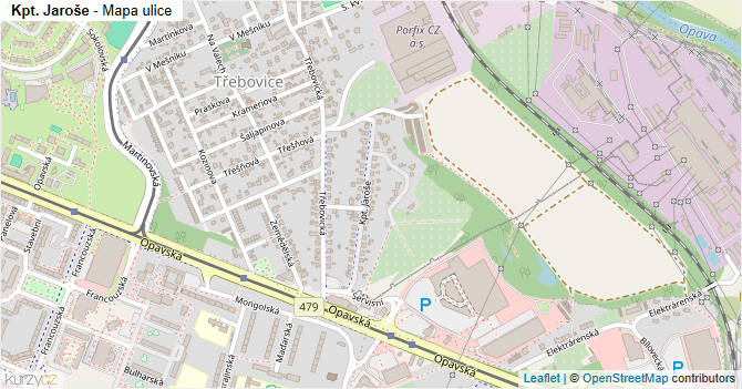 Kpt. Jaroše - mapa ulice