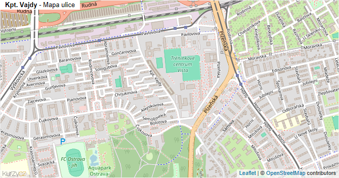 Kpt. Vajdy - mapa ulice