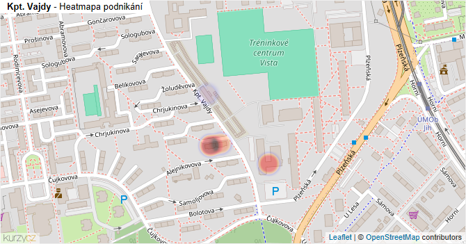Kpt. Vajdy - mapa podnikání