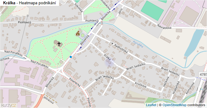 Králka - mapa podnikání