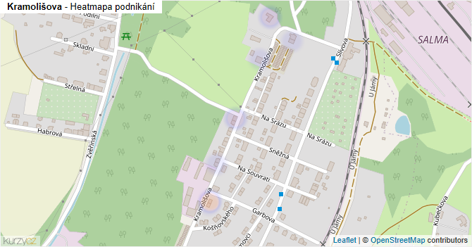 Kramolišova - mapa podnikání