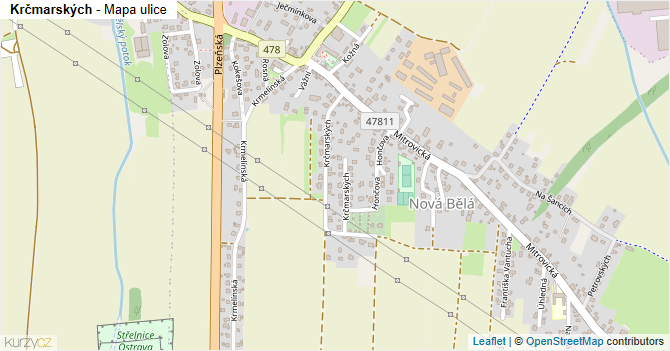 Krčmarských - mapa ulice