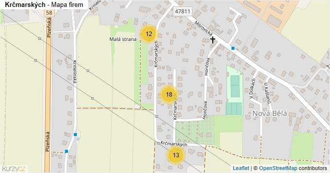 Krčmarských - mapa firem