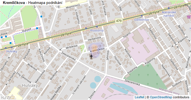 Kremličkova - mapa podnikání