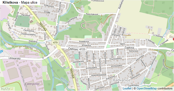 Křístkova - mapa ulice