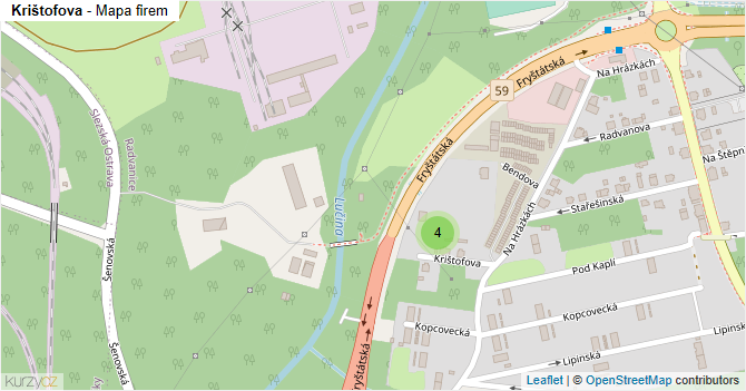 Krištofova - mapa firem