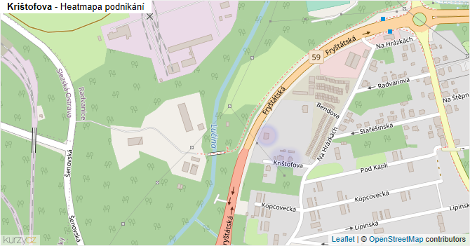 Krištofova - mapa podnikání