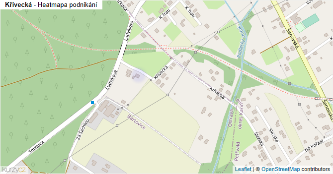 Křivecká - mapa podnikání