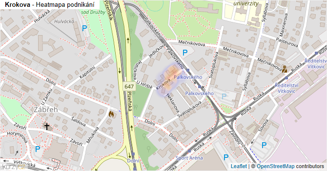 Krokova - mapa podnikání