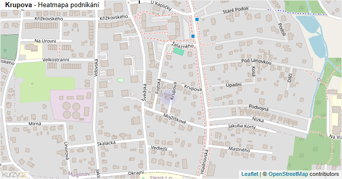 Krupova - mapa podnikání