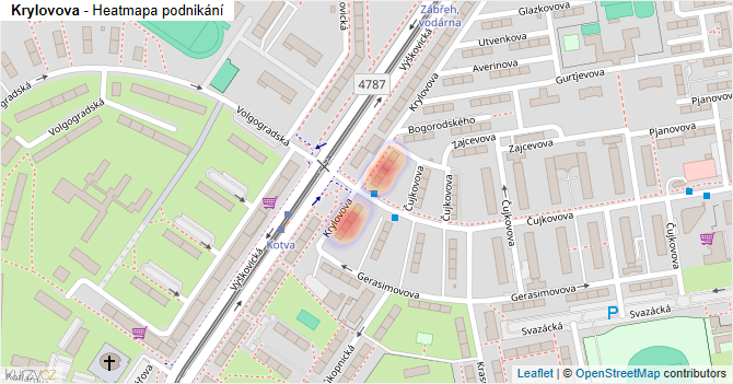 Krylovova - mapa podnikání