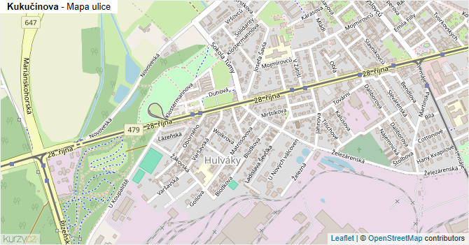 Kukučínova - mapa ulice