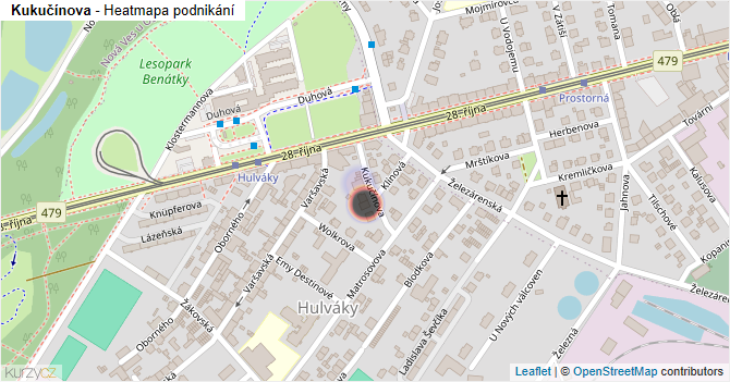 Kukučínova - mapa podnikání