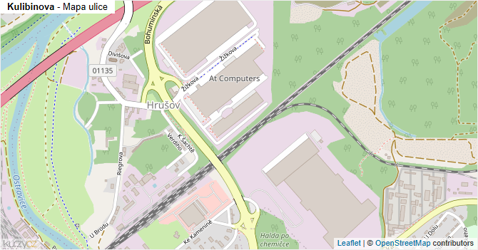Kulibinova - mapa ulice