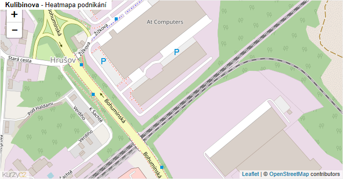 Kulibinova - mapa podnikání