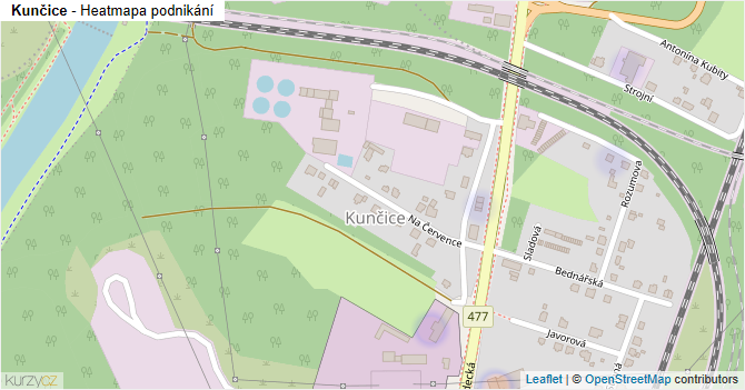 Kunčice - mapa podnikání