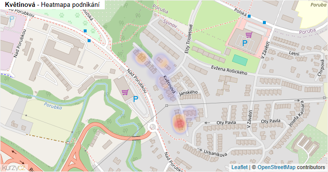 Květinová - mapa podnikání