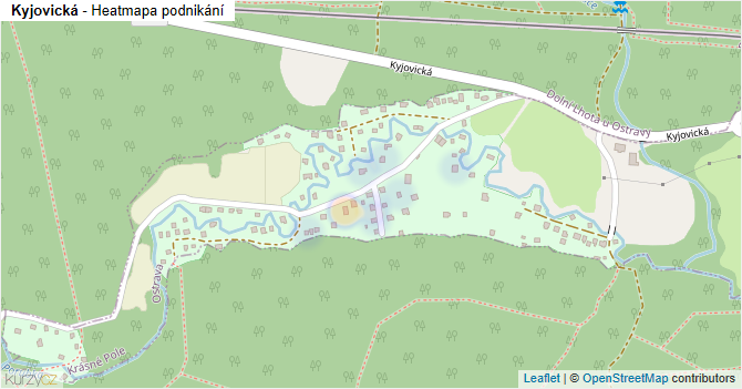 Kyjovická - mapa podnikání