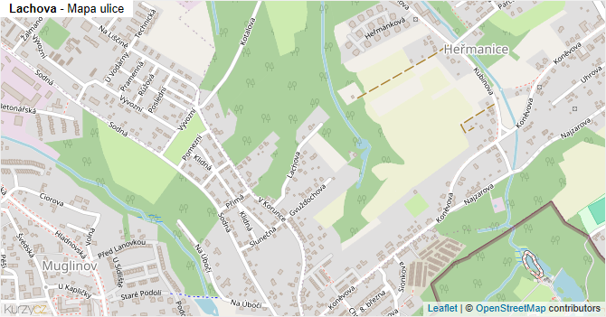 Lachova - mapa ulice
