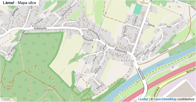 Lámař - mapa ulice