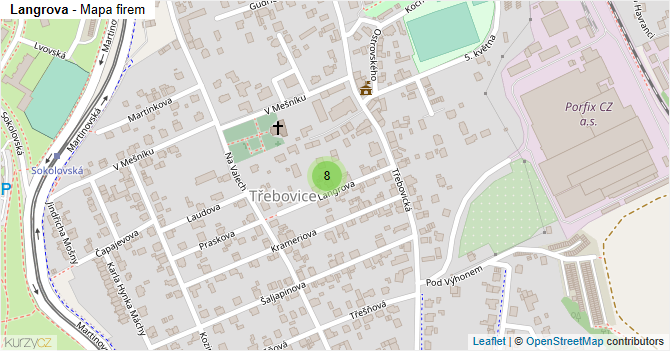 Langrova - mapa firem