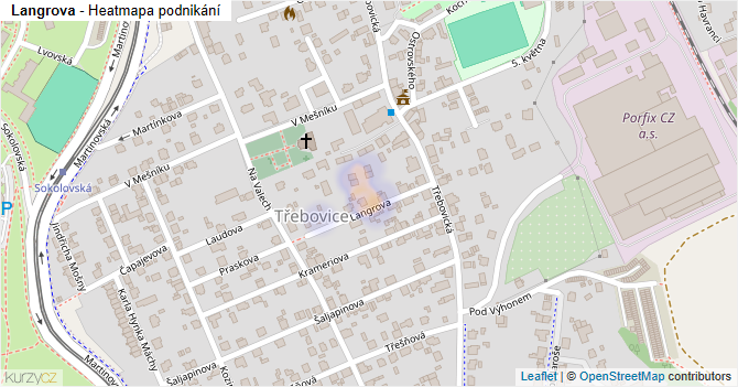 Langrova - mapa podnikání
