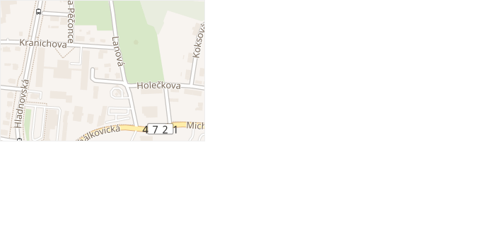 Lanová v obci Ostrava - mapa ulice