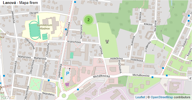 Lanová - mapa firem