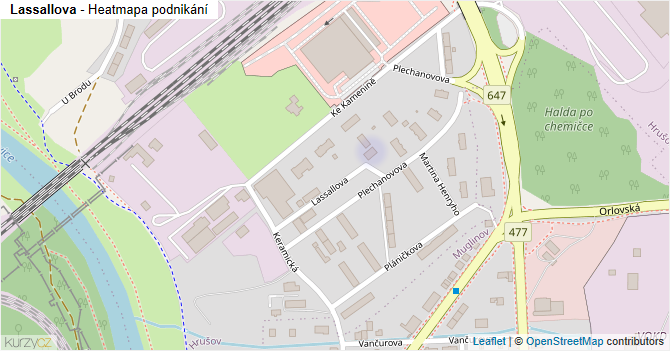 Lassallova - mapa podnikání