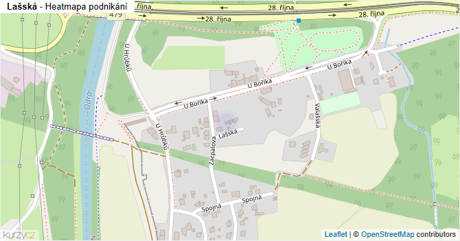 Lašská - mapa podnikání