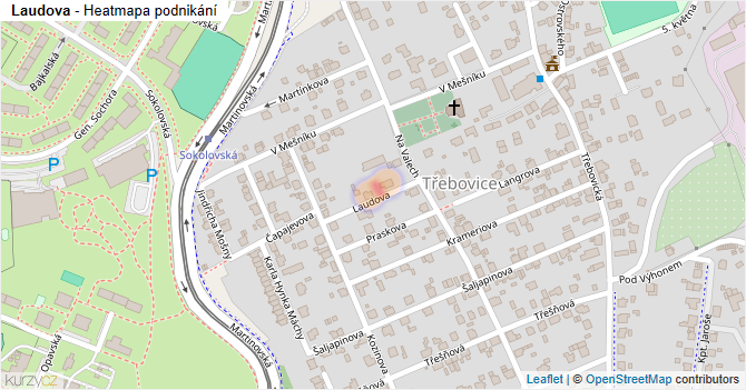 Laudova - mapa podnikání
