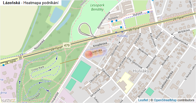 Lázeňská - mapa podnikání