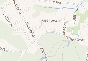 Lechova v obci Ostrava - mapa ulice