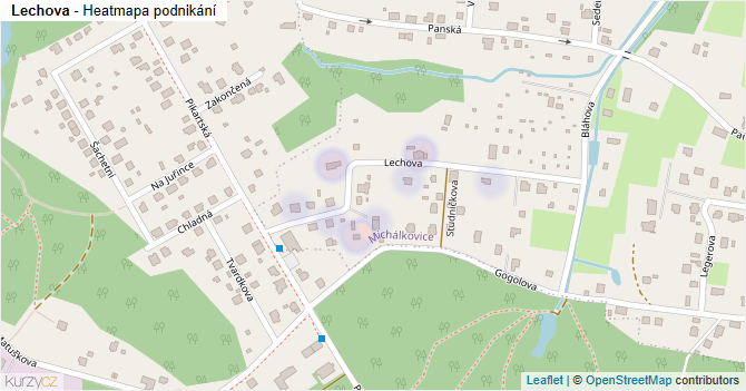 Lechova - mapa podnikání