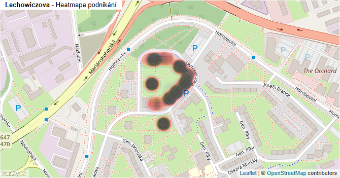 Lechowiczova - mapa podnikání